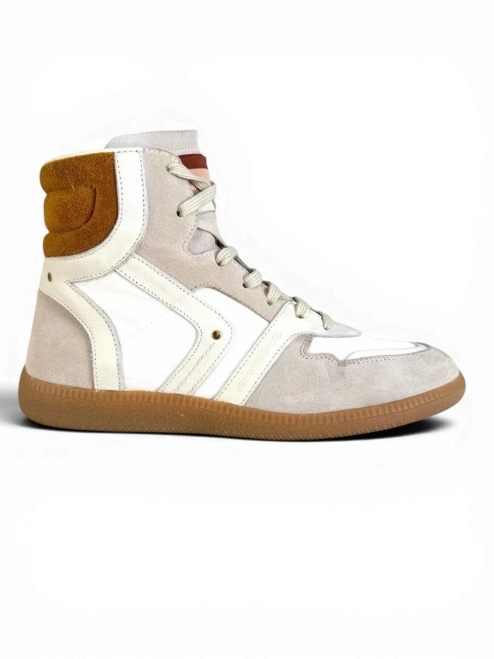VANESSA BRUNO Chalk Colorblock High-Top Sneakers Retro Leather Suede 39